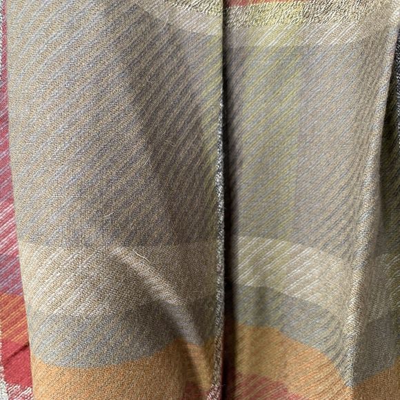 l. magnin Vintage Pleated Wool Plaid Skirt Sz 8 Satin Lined Pockets Side Zip - Picture 8 of 16